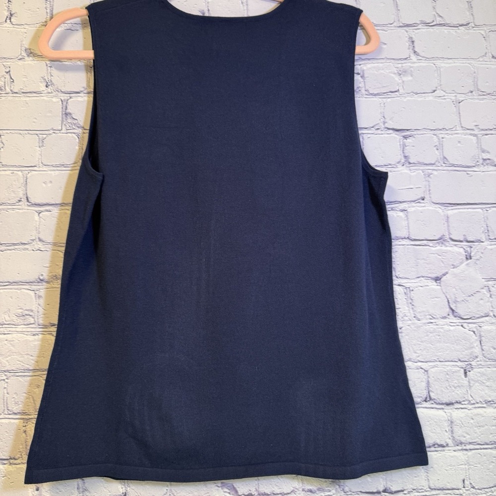 Dialouge Rayon/nylon Dressy Dressy Knit Tank Navy Small - Picture 4 of 4